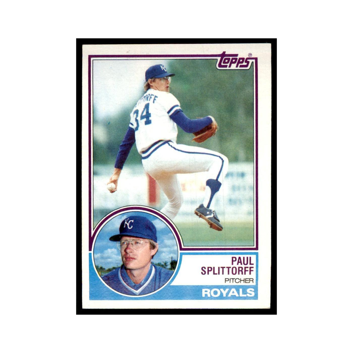 1983 Topps Paul Splittorff Baseball Cards #316