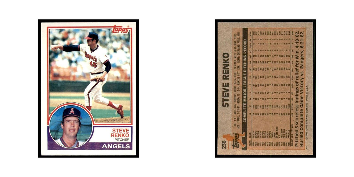 1983 Topps Steve Renko Baseball Cards #236