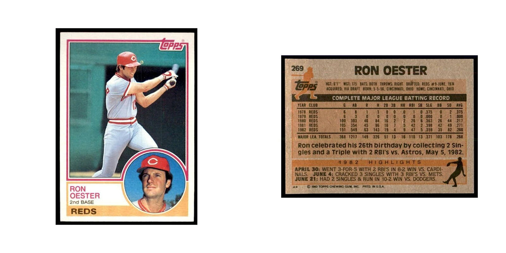 1983 Topps Ron Oester Baseball Cards #269