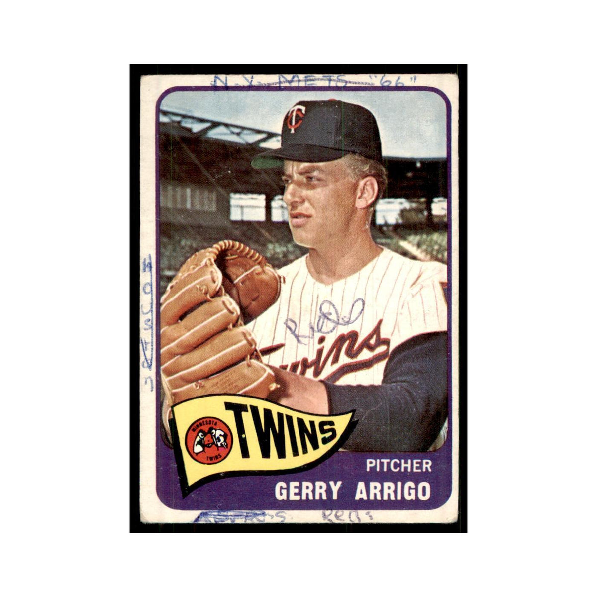 1965 Topps (damaged) Gerry Arrigo Baseball Cards #39