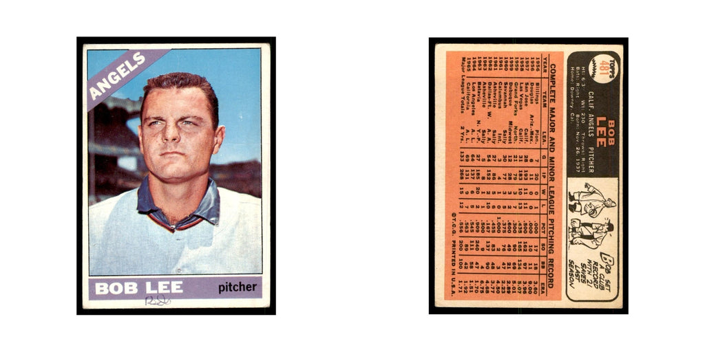1966 Topps (Damaged) Bob Lee Baseball Cards #481
