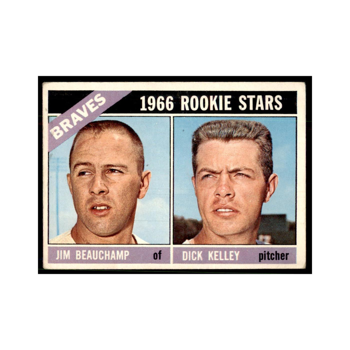 1966 Topps (Damaged) Jim Beauchamp/Dick Kelley RC Baseball Cards #84