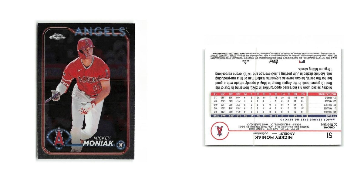 Mickey Moniak 2024 Topps Chrome #51 Los Angeles Angels Baseball Card NM