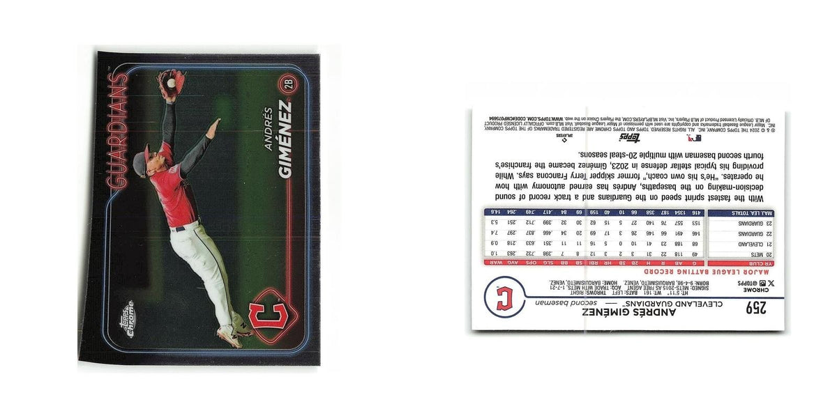 Andrés Giménez 2024 Topps Chrome #259 Cleveland Guardians Baseball Card NM