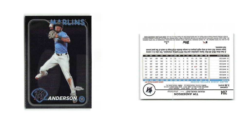 Tim Anderson 2024 Topps Chrome #204 Miami Marlins Baseball Card NM
