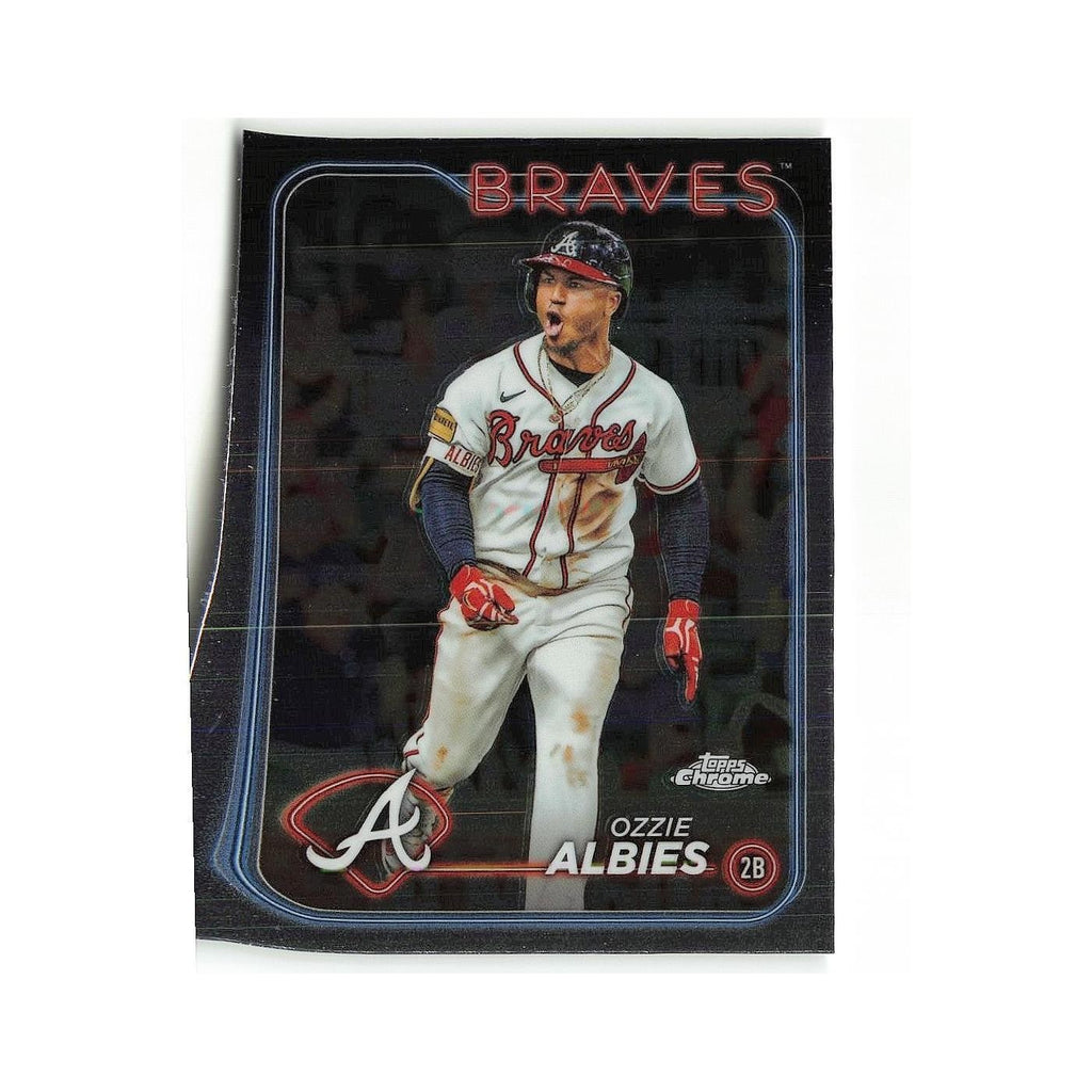 Ozzie Albies 2024 Topps Chrome #9 Atlanta Braves Baseball Card NM