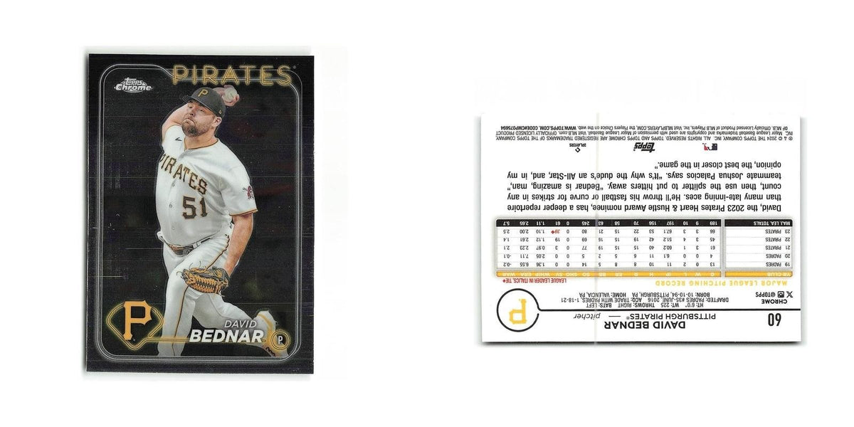 David Bednar 2024 Topps Chrome #60 Pittsburgh Pirates Baseball Card NM