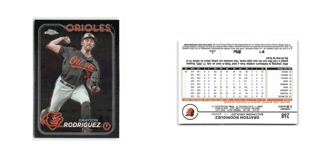 Grayson Rodriguez 2024 Topps Chrome #268 Baltimore Orioles Baseball Card NM