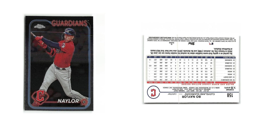 Bo Naylor 2024 Topps Chrome #158 Cleveland Guardians Baseball Card NM