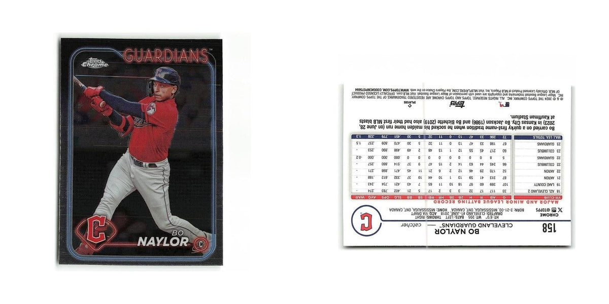 Bo Naylor 2024 Topps Chrome #158 Cleveland Guardians Baseball Card NM