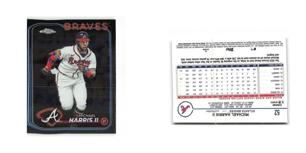 Michael Harris II 2024 Topps Chrome #52 Atlanta Braves Baseball Card NM