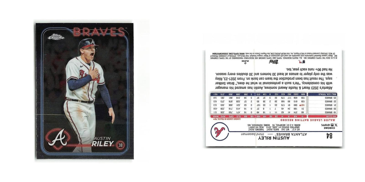 Austin Riley 2024 Topps Chrome #84 Atlanta Braves Baseball Card NM