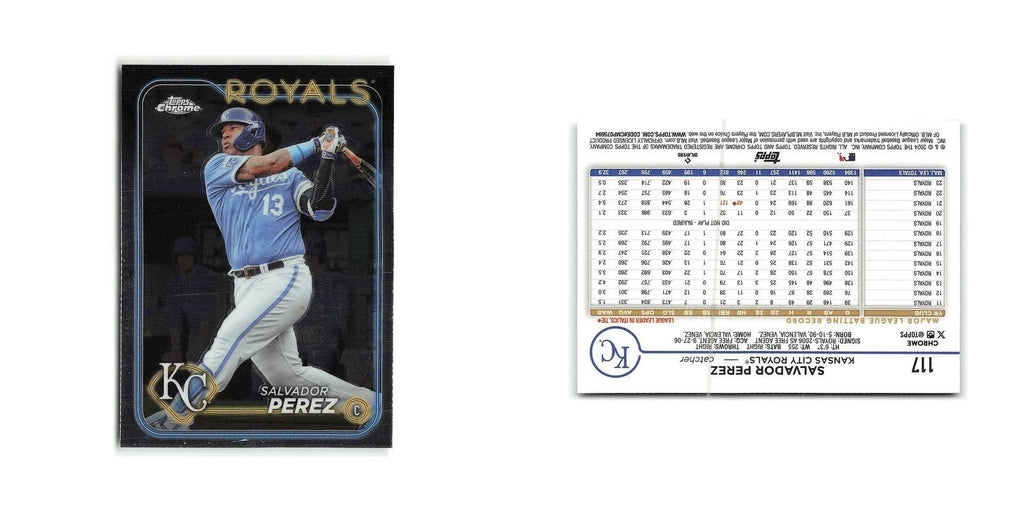 Salvador Perez 2024 Topps Chrome #117 Kansas City Royals Baseball Card NM