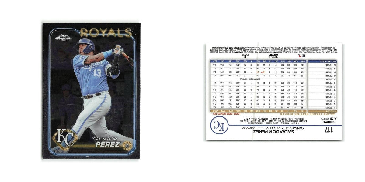 Salvador Perez 2024 Topps Chrome #117 Kansas City Royals Baseball Card NM