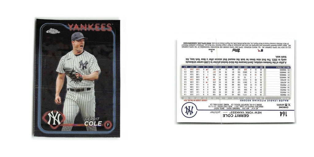 Gerrit Cole 2024 Topps Chrome #164 New York Yankees Baseball Card NM
