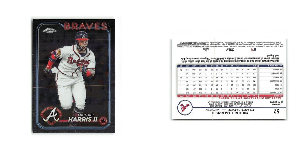 Michael Harris II 2024 Topps Chrome #52 Atlanta Braves Baseball Card NM