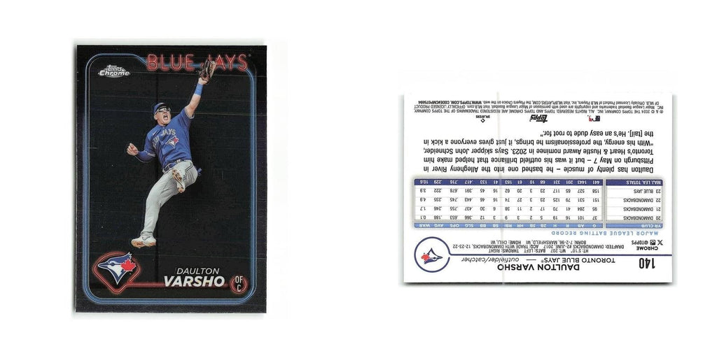 Daulton Varsho 2024 Topps Chrome #140 Toronto Blue Jays Baseball Card NM