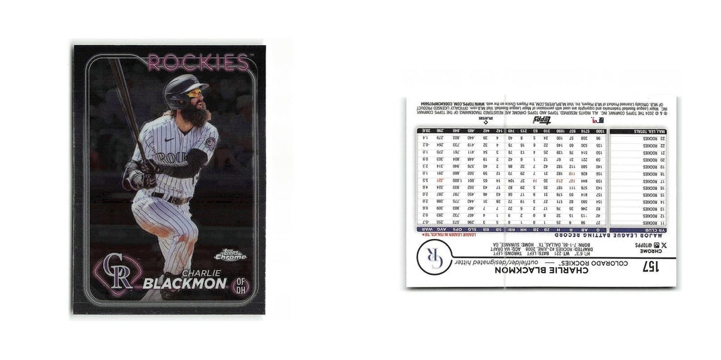 Charlie Blackmon 2024 Topps Chrome #157 Colorado Rockies Baseball Card NM