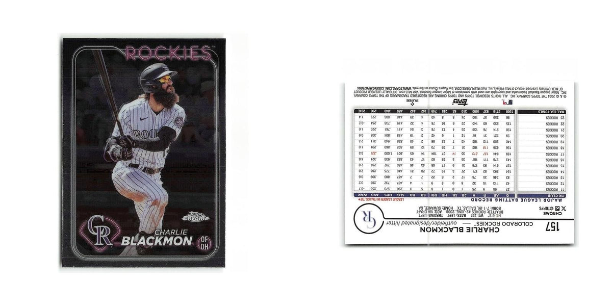 Charlie Blackmon 2024 Topps Chrome #157 Colorado Rockies Baseball Card NM