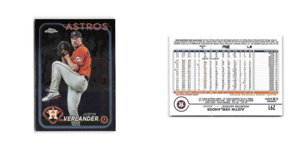 Justin Verlander 2024 Topps Chrome #291 Houston Astros Baseball Card NM