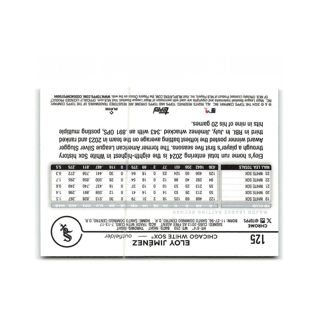 Eloy Jiménez 2024 Topps Chrome #125 Chicago White Sox Baseball Card NM