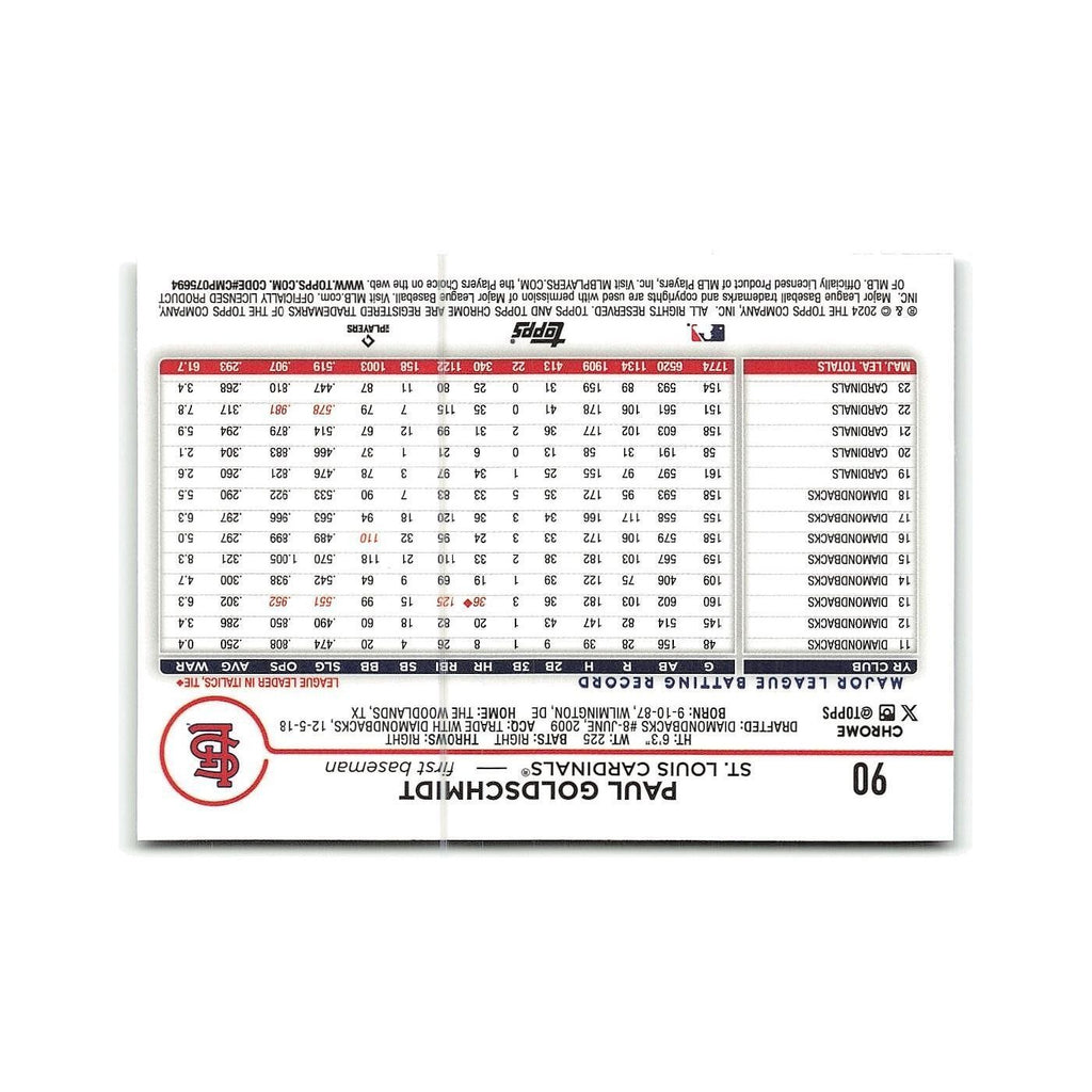 Paul Goldschmidt 2024 Topps Chrome #90 St. Louis Cardinals Baseball Card NM