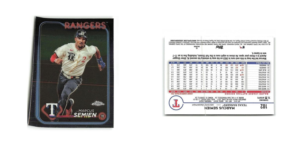 Marcus Semien 2024 Topps Chrome #102 Texas Rangers Baseball Card NM