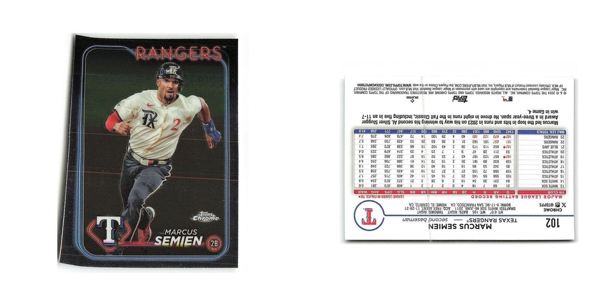 Marcus Semien 2024 Topps Chrome #102 Texas Rangers Baseball Card NM