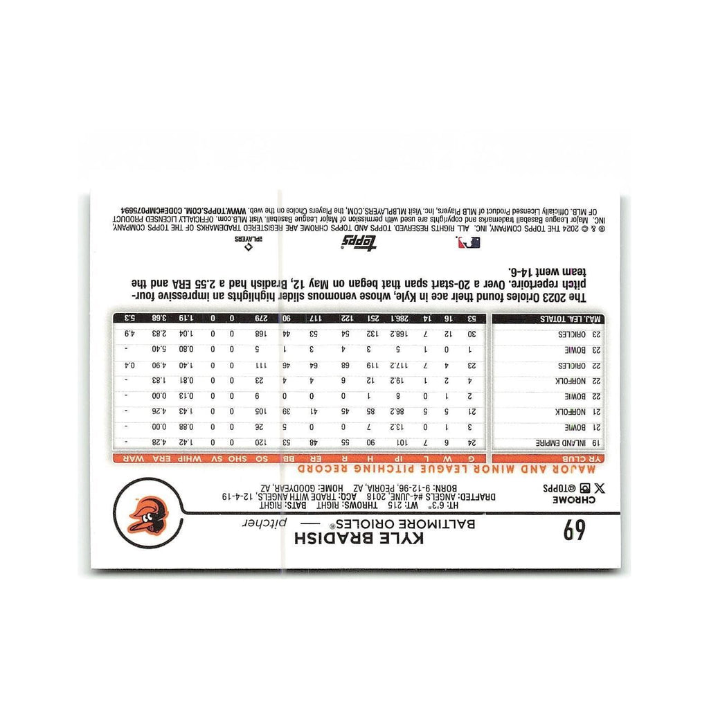 Kyle Bradish 2024 Topps Chrome #69 Baltimore Orioles Baseball Card NM