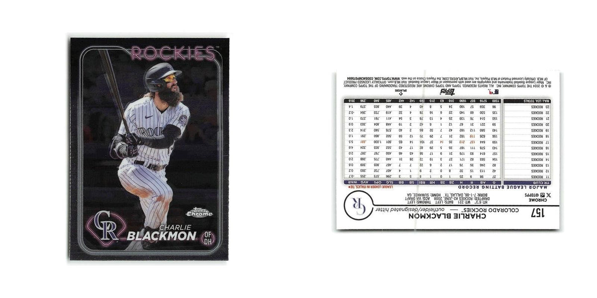 Charlie Blackmon 2024 Topps Chrome #157 Colorado Rockies Baseball Card NM