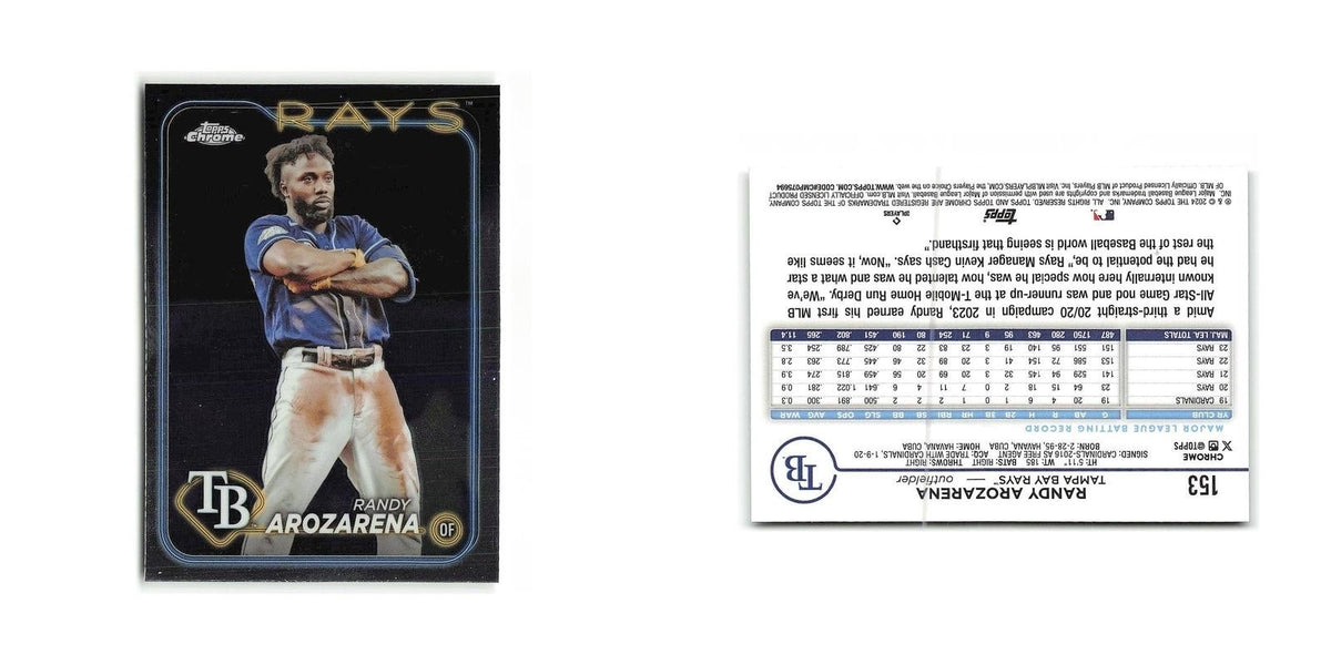 Randy Arozarena 2024 Topps Chrome #153 Tampa Bay Rays Baseball Card NM