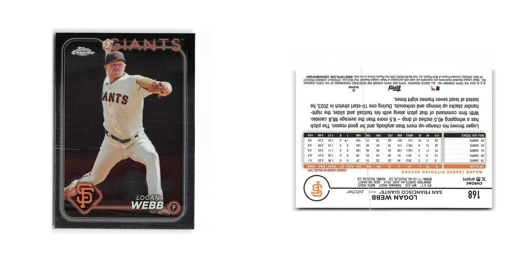 Logan Webb 2024 Topps Chrome #168 San Francisco Giants Baseball Card NM