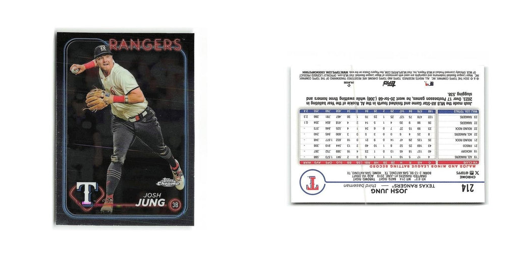 Josh Jung 2024 Topps Chrome #214 Texas Rangers Baseball Card NM