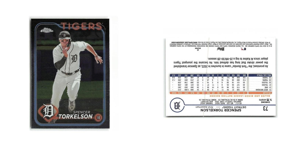 Spencer Torkelson 2024 Topps Chrome #73 Detroit Tigers Baseball Card NM
