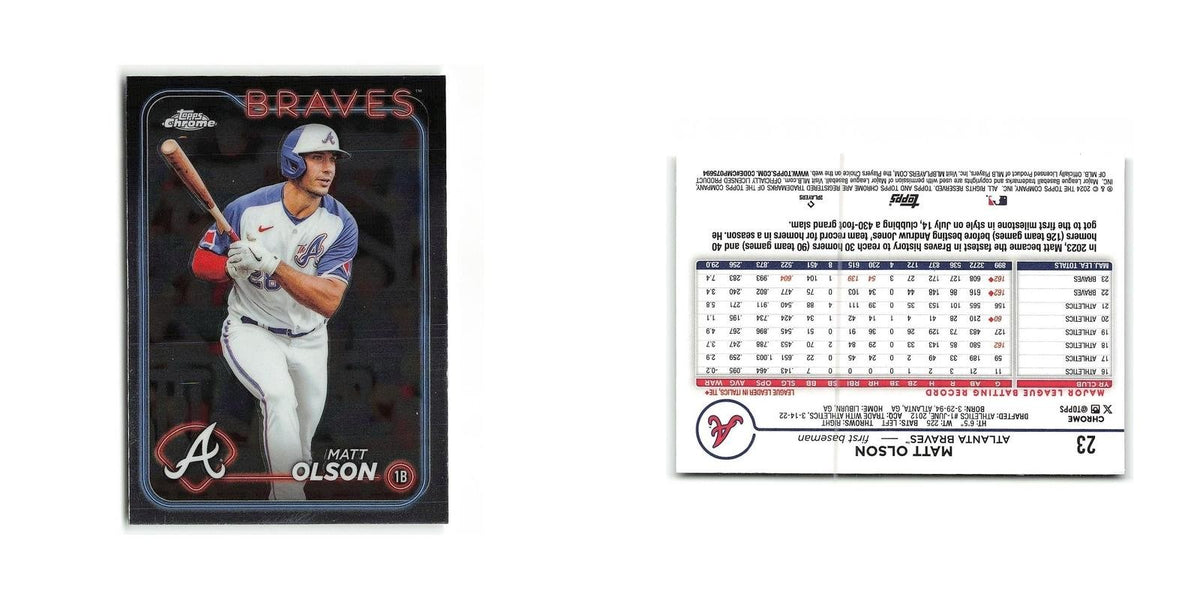Matt Olson 2024 Topps Chrome #23 Atlanta Braves Baseball Card NM