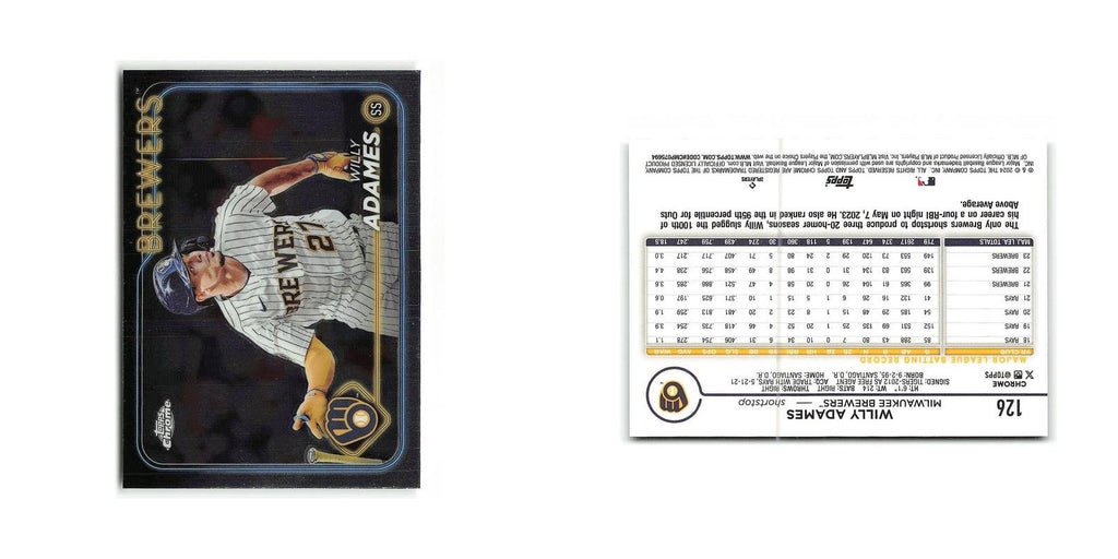 Willy Adames 2024 Topps Chrome #126 Milwaukee Brewers Baseball Card NM