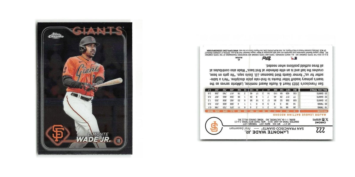 LaMonte Wade Jr. 2024 Topps Chrome #222 San Francisco Giants Baseball Card NM