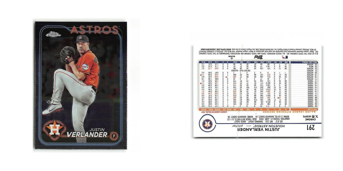 Justin Verlander 2024 Topps Chrome #291 Houston Astros Baseball Card NM
