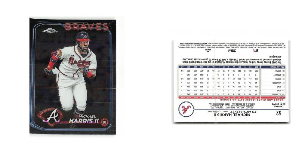 Michael Harris II 2024 Topps Chrome #52 Atlanta Braves Baseball Card NM