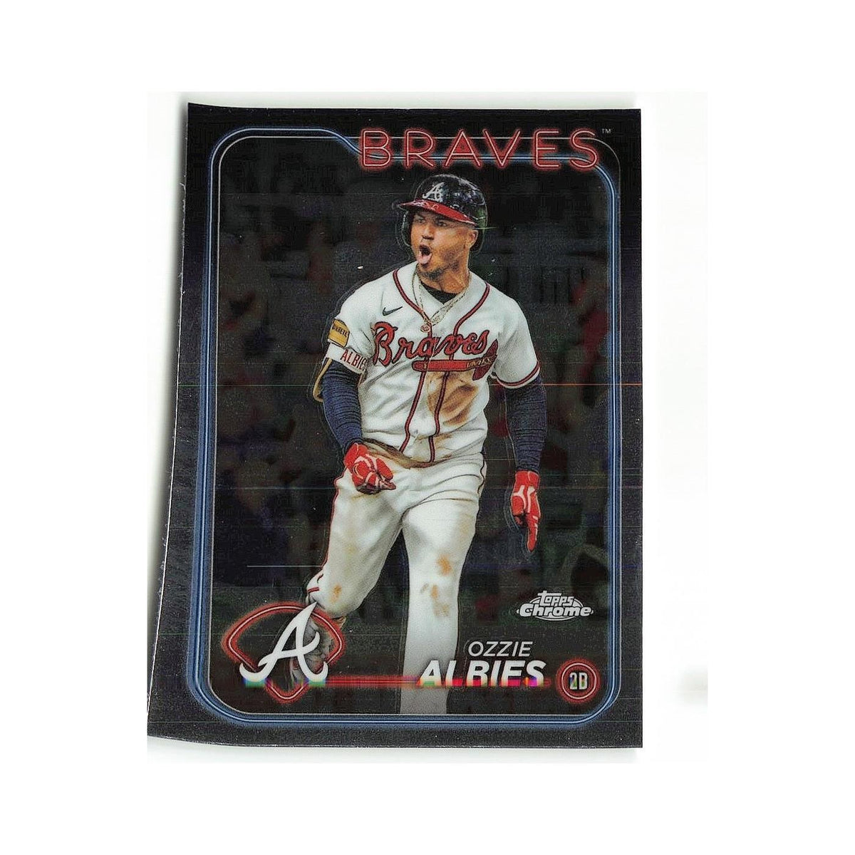 Ozzie Albies 2024 Topps Chrome #9 Atlanta Braves Baseball Card NM