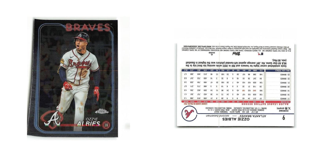 Ozzie Albies 2024 Topps Chrome #9 Atlanta Braves Baseball Card NM