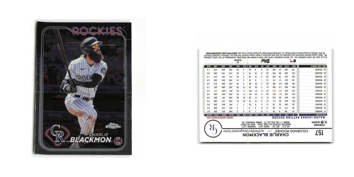 Charlie Blackmon 2024 Topps Chrome #157 Colorado Rockies Baseball Card NM