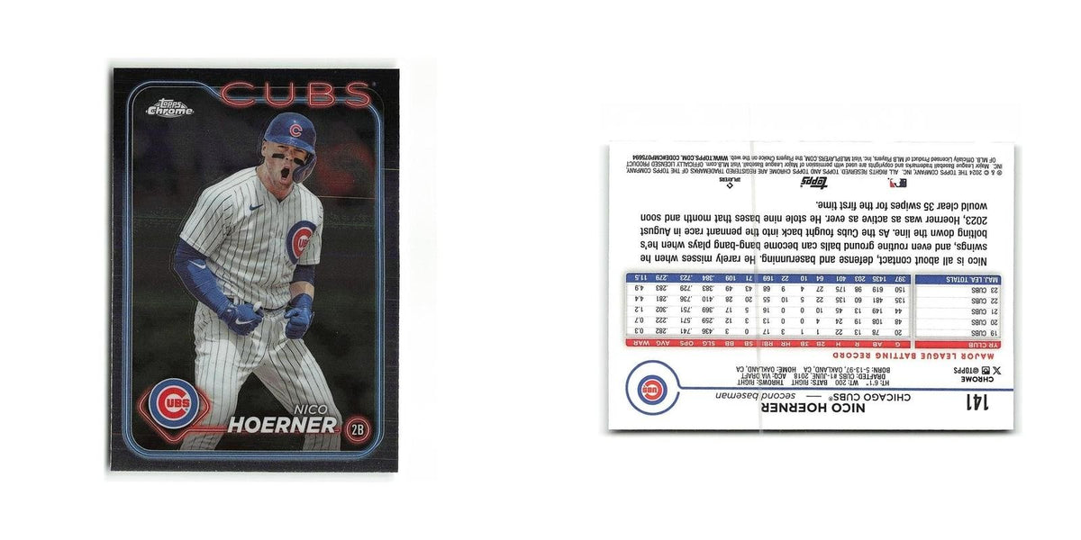 Nico Hoerner 2024 Topps Chrome #141 Chicago Cubs Baseball Card NM