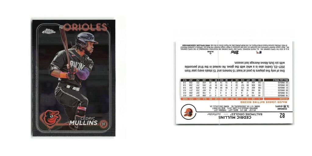 Cedric Mullins 2024 Topps Chrome #82 Baltimore Orioles Baseball Card NM