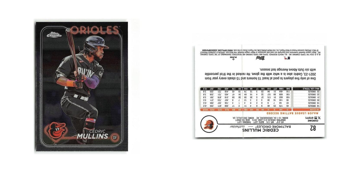 Cedric Mullins 2024 Topps Chrome #82 Baltimore Orioles Baseball Card NM