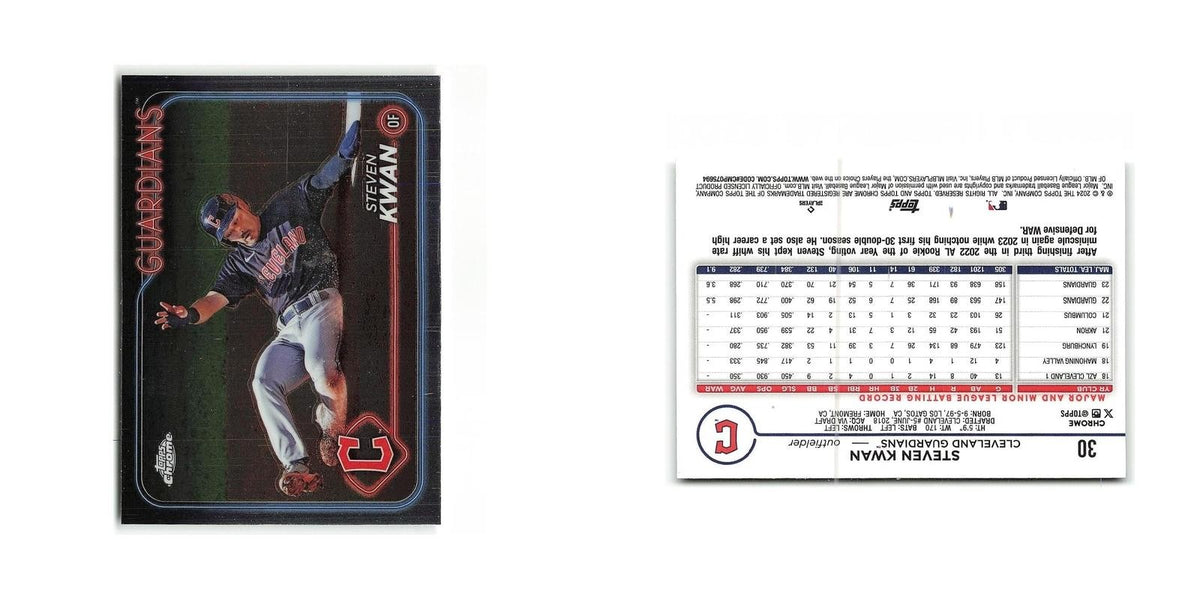 Steven Kwan 2024 Topps Chrome #30 Cleveland Guardians Baseball Card NM