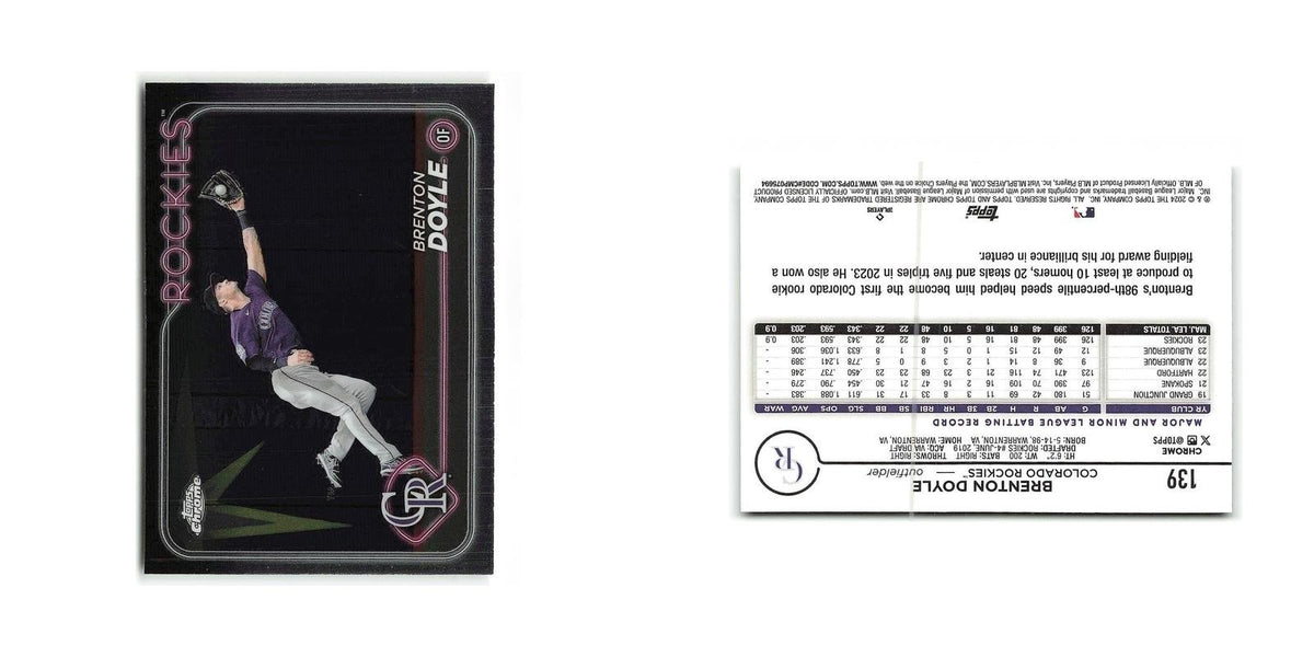 Brenton Doyle 2024 Topps Chrome #139 Colorado Rockies Baseball Card NM