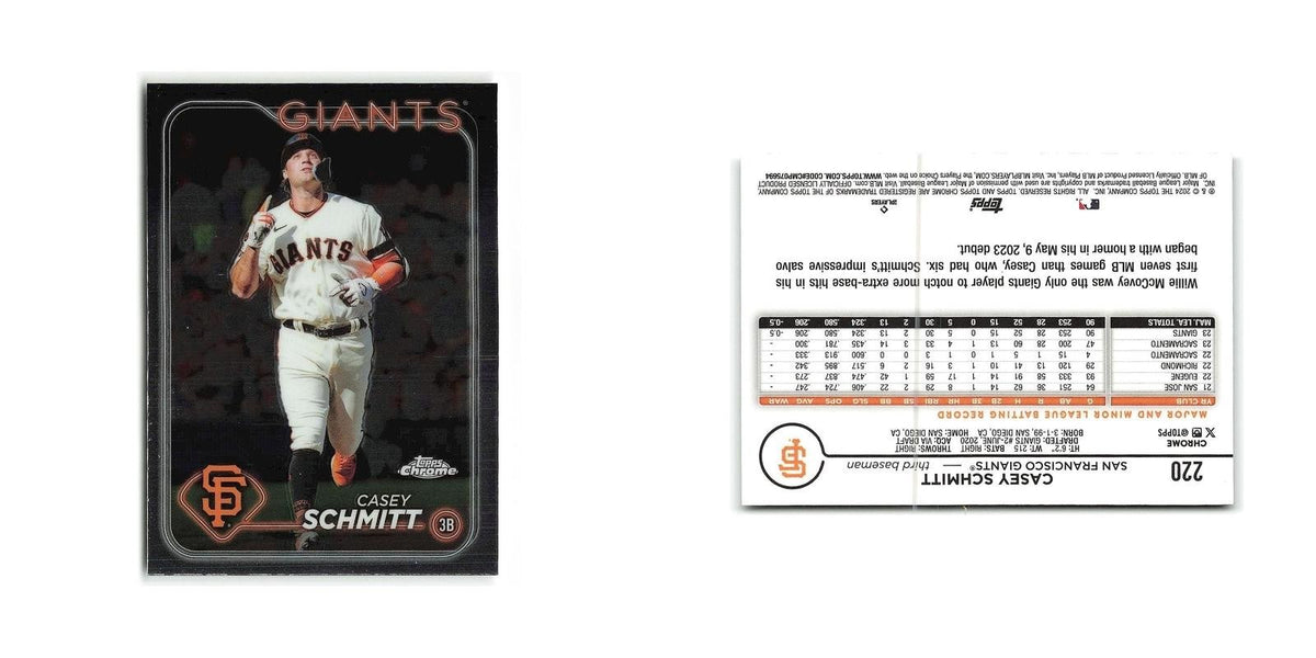 Casey Schmitt 2024 Topps Chrome #220 San Francisco Giants Baseball Card NM