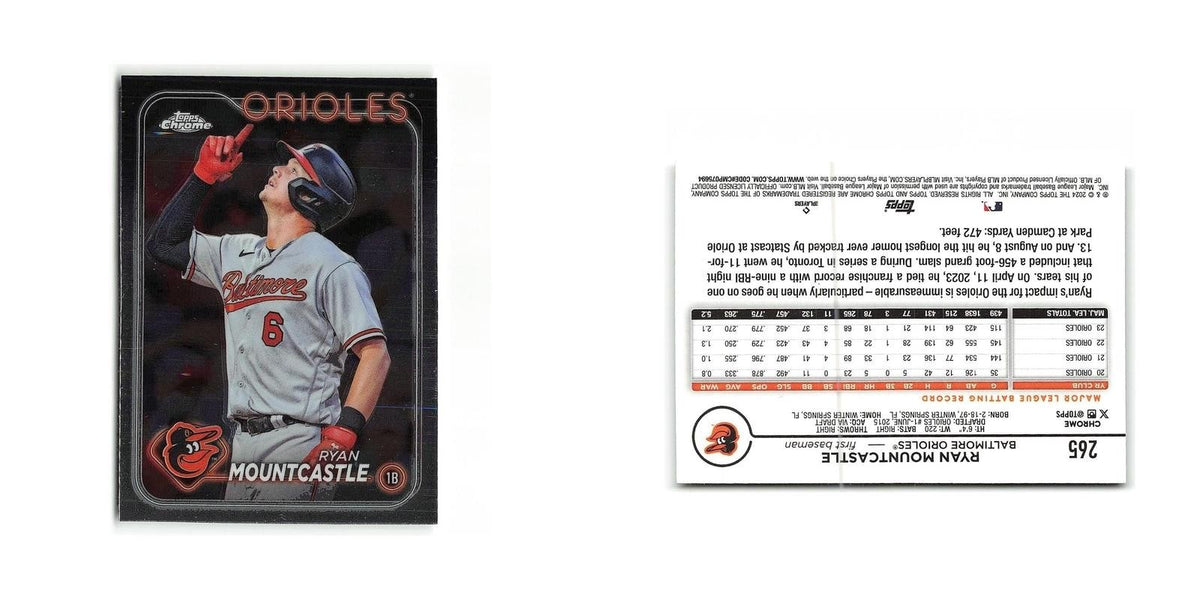 Ryan Mountcastle 2024 Topps Chrome #265 Baltimore Orioles Baseball Card NM