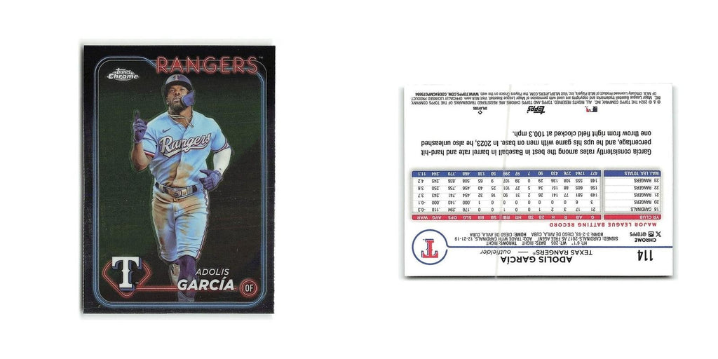Adolis García 2024 Topps Chrome #114 Texas Rangers Baseball Card NM